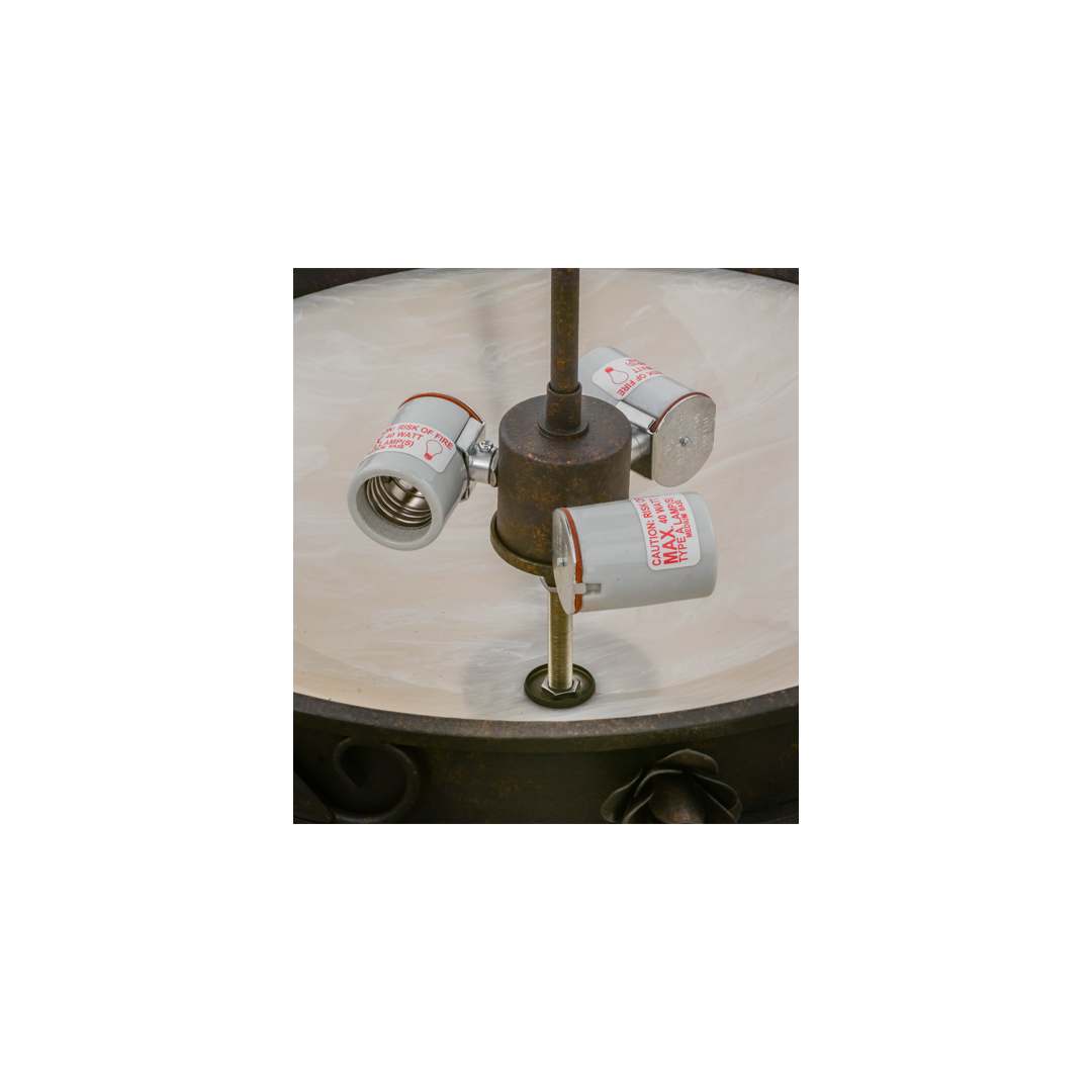 Arabesque 3 Light 17" Wide Semi-Flush Bowl Ceiling Fixture