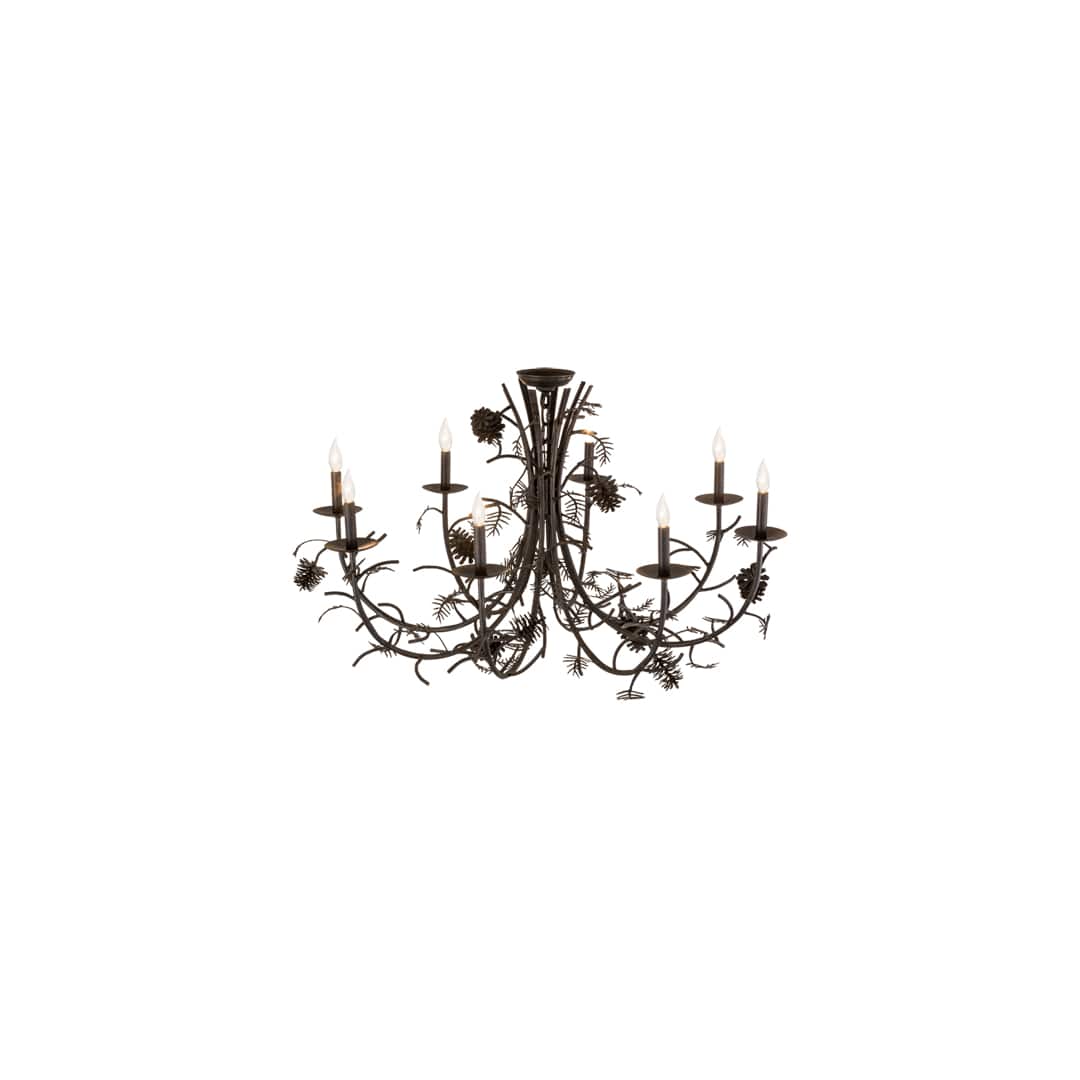 Pinecone 8 Light 42" Wide Semi-flush Ceiling Fixture