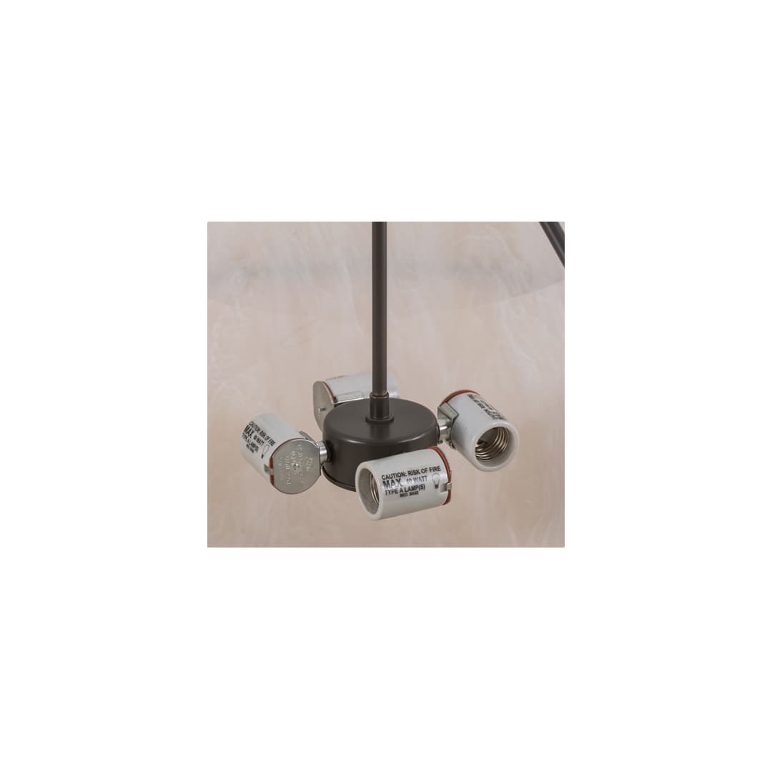 Almeria 4 Light 32" Wide Semi-Flush Bowl Ceiling Fixture with Whitestone Idalight Shade- Timeless Bronze Finish