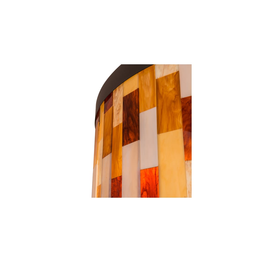 Cilindro Calico 6 Light 28" Tall Flush Mount Drum Ceiling Fixture - Oil Rubbed Bronze Finish