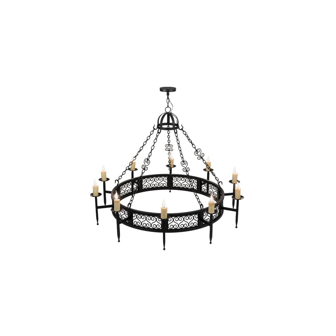 Toscano 10 Light 60" Wide Taper Candle Style Chandelier
