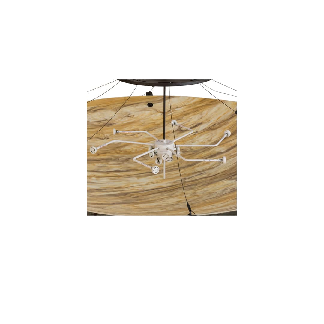 Araneta 14 Light 72" Wide Semi-Flush Bowl Ceiling Fixture - Oil Rubbed Bronze Finish - GU24 Bulb Base