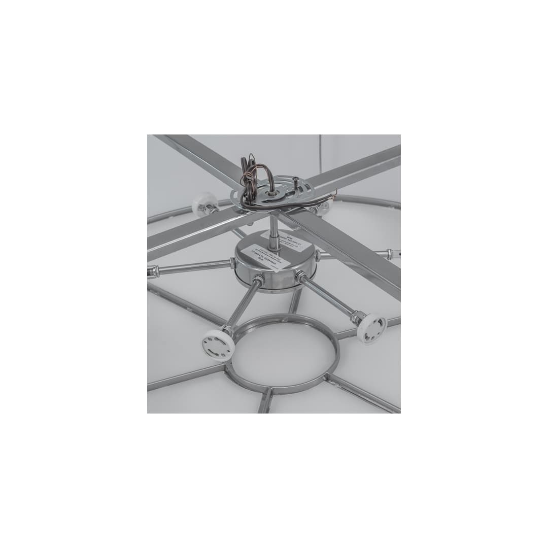 Cilindro 6 Light 36" Wide Semi-Flush Drum Ceiling Fixture - Chrome Finish - GU24 Bulb Base