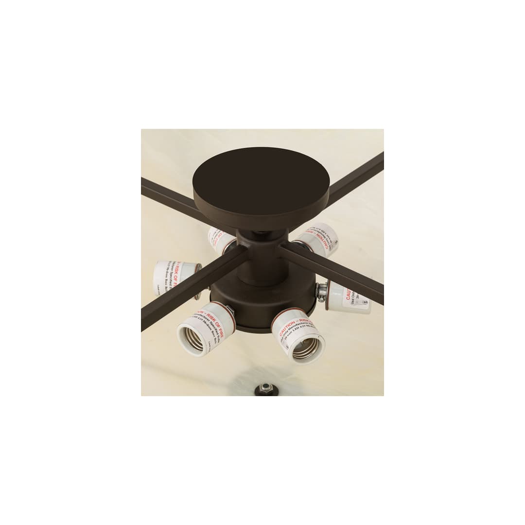 Dominga 6 Light 30" Wide Flush Mount Bowl Ceiling Fixture - Oil Rubbed Bronze Finish