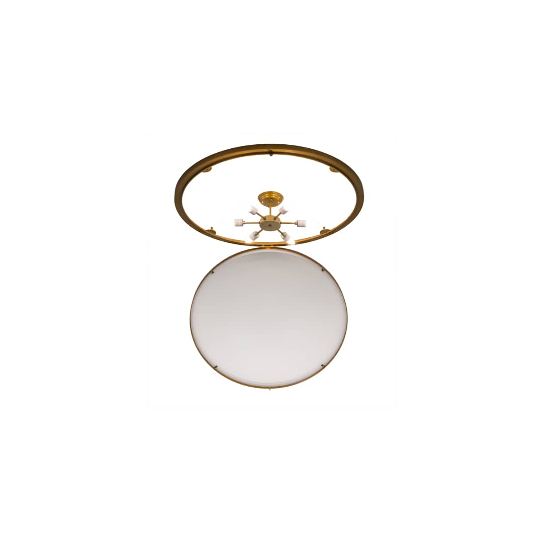 Commerce 6 Light 37" Wide Flush Mount Bowl Ceiling Fixture