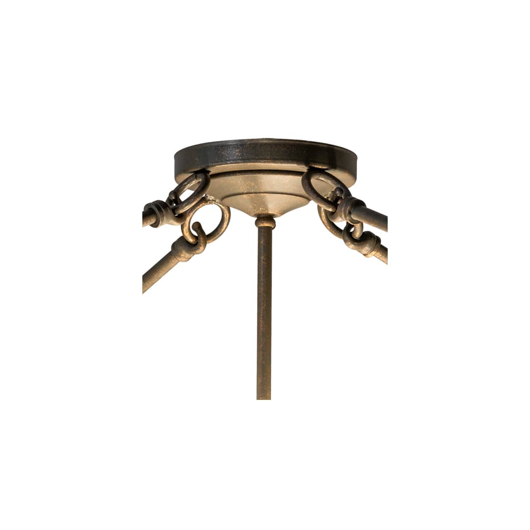 Almeria 4 Light 32" Wide Semi-Flush Bowl Ceiling Fixture - Gilded Tobacco Finish