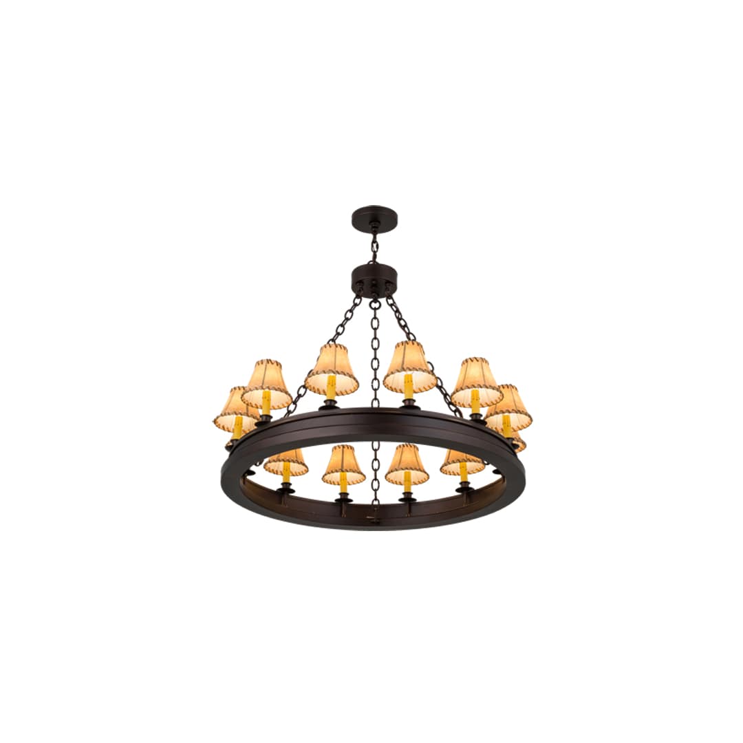 Sullivan Ranch 12 Light 39" Wide Ring Chandelier
