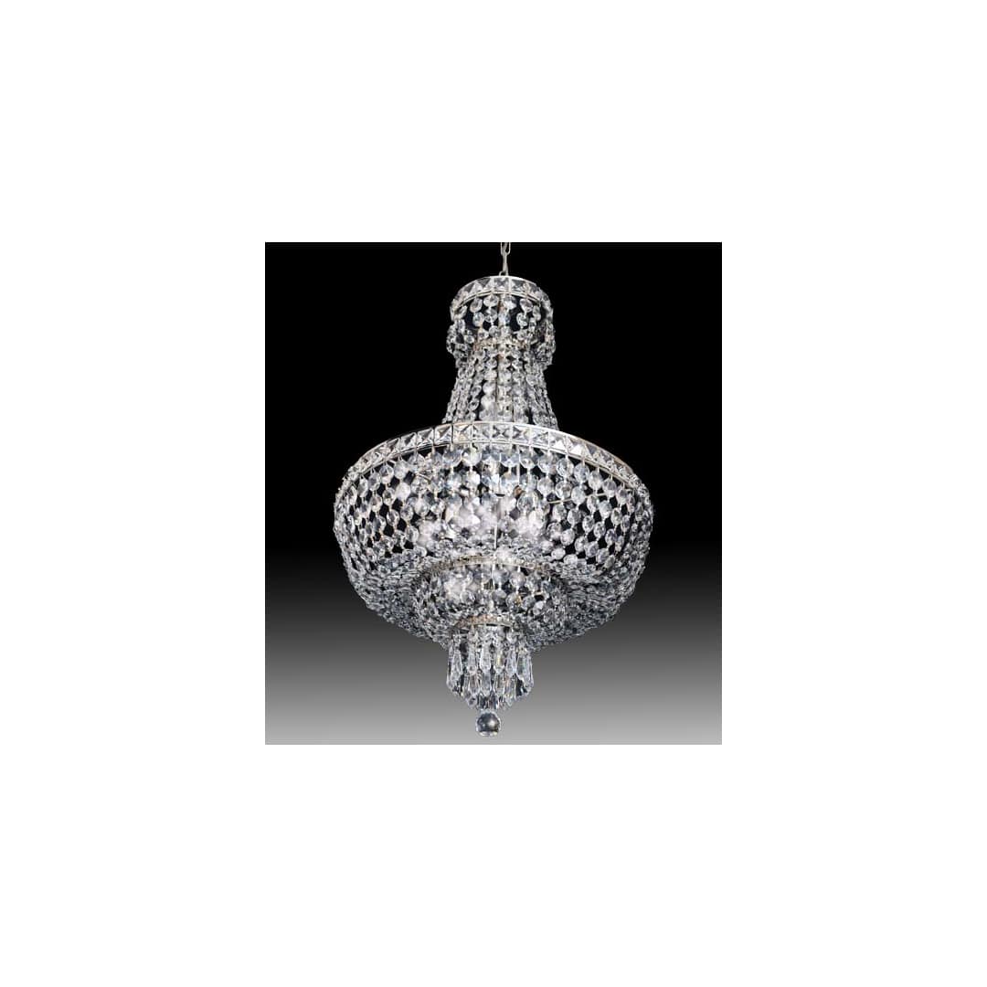 Beethoven 4 Light 24" Wide Crystal Empire Chandelier