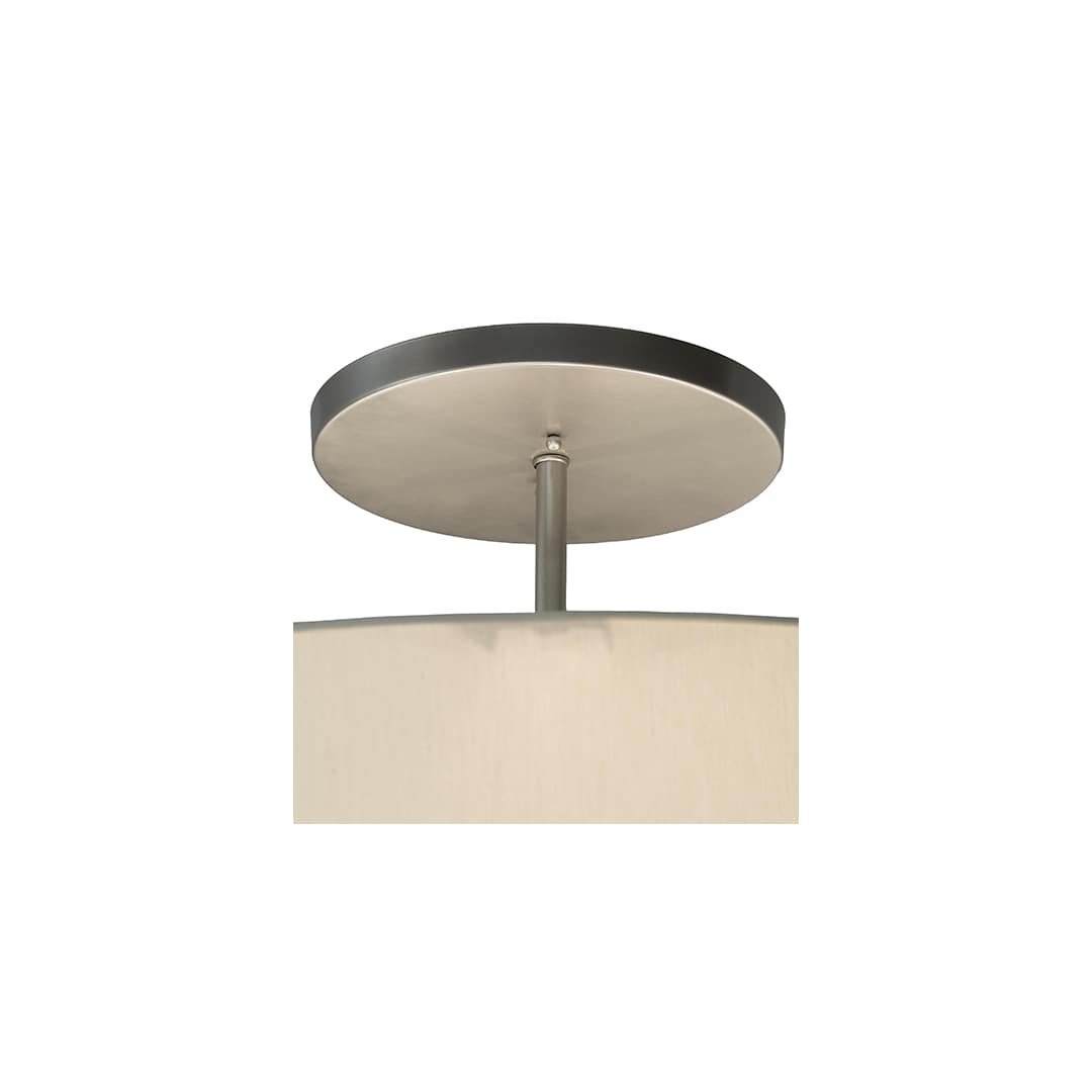 Cilindro 6 Light 42" Wide Semi-Flush Drum Ceiling Fixture - Nickel Finish