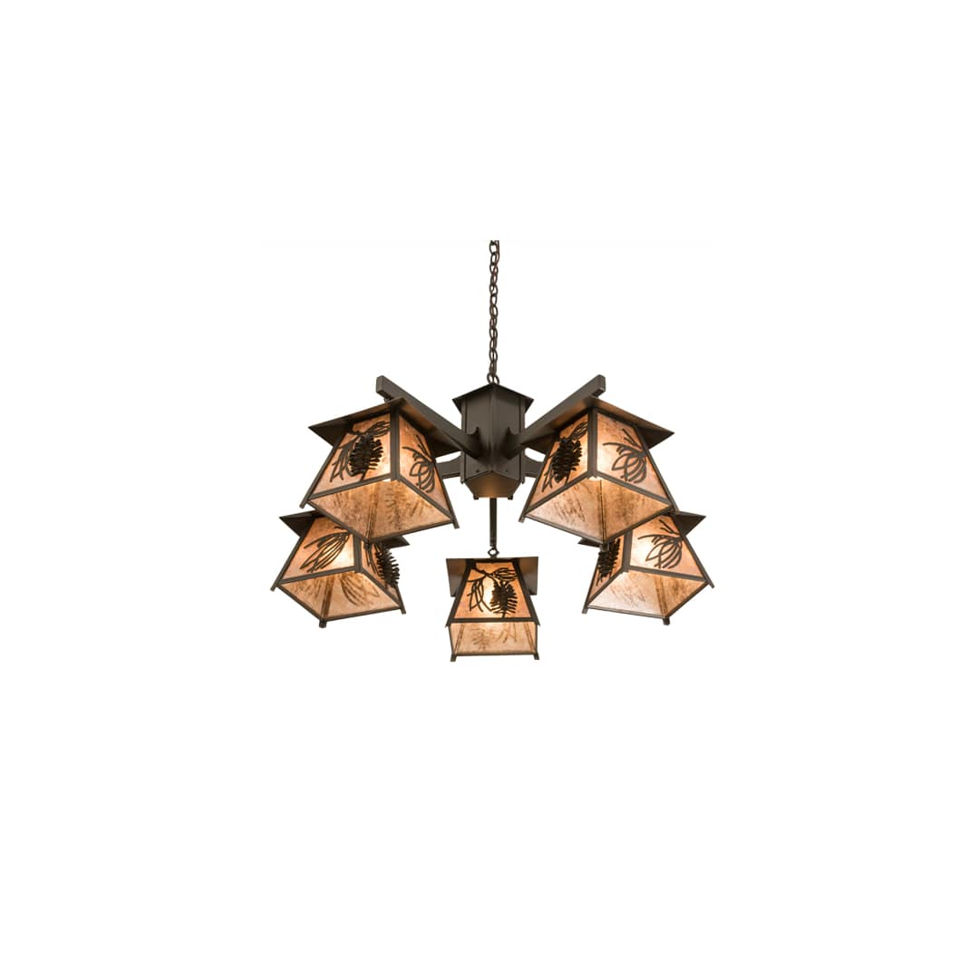 Scotch Pine 5 Light 40" Wide Chandelier