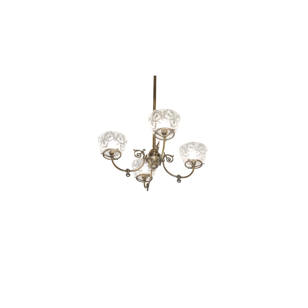 Revival Gas and Electric 4 Light 27" Wide Chandelier