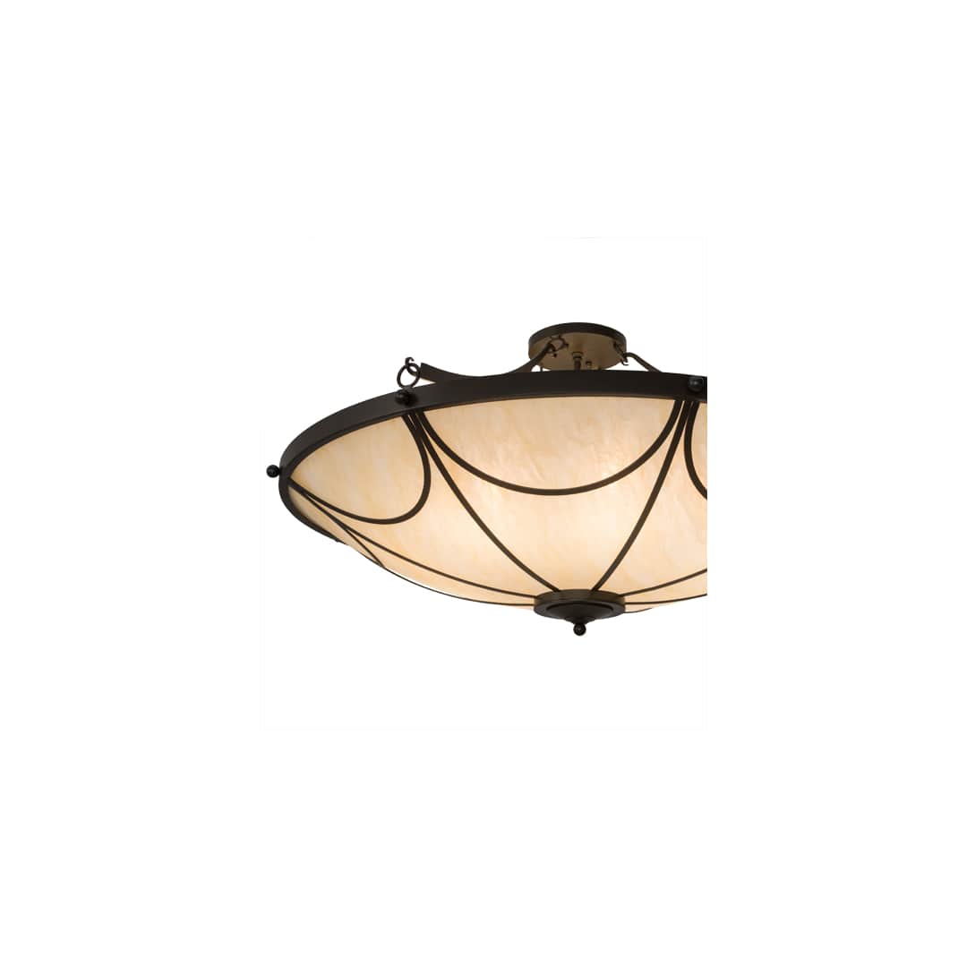Carousel 8 Light 48" Wide Semi-Flush Bowl Ceiling Fixture