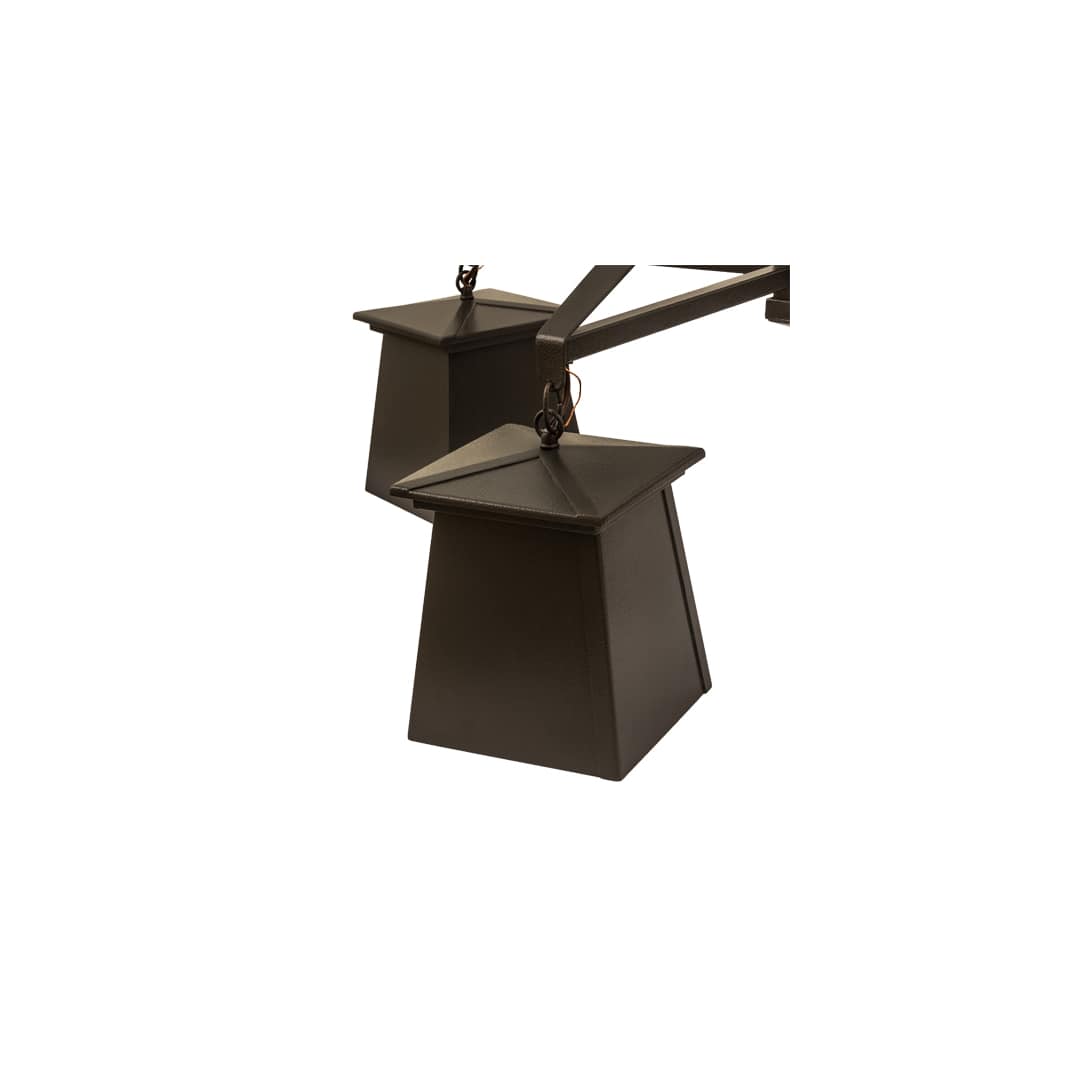 Mission Midnight 4 Light 41" Wide Chandelier