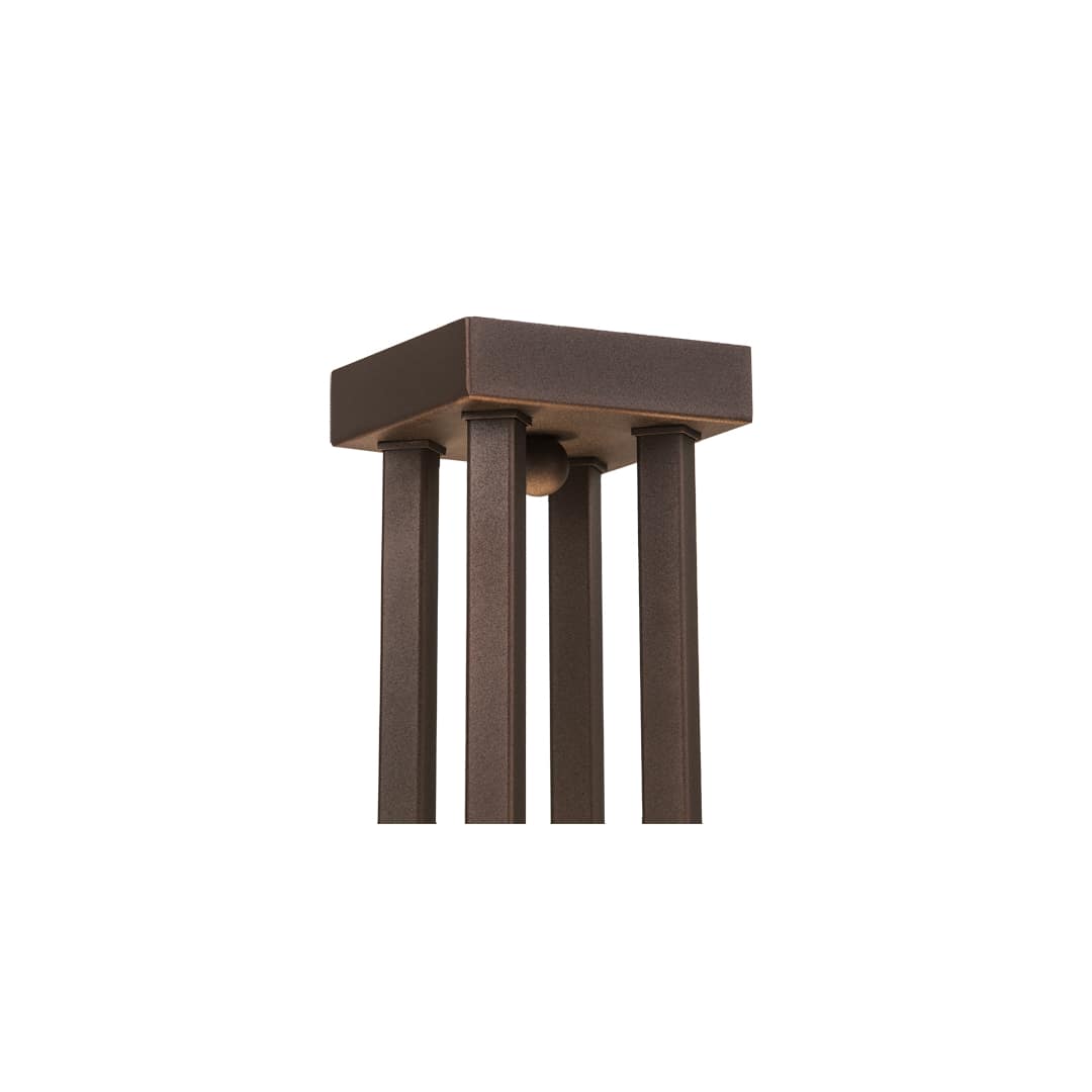 T Mission 8 Light 34" Wide Semi-Flush Ceiling Fixture - Mahogany Bronze Finish