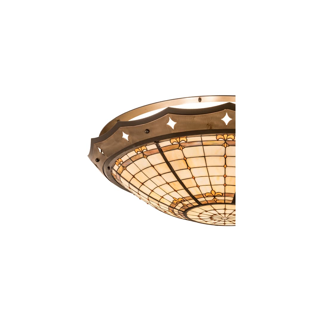 Fleur-de-Lite 8 Light 42" Wide Semi-Flush Bowl Ceiling Fixture