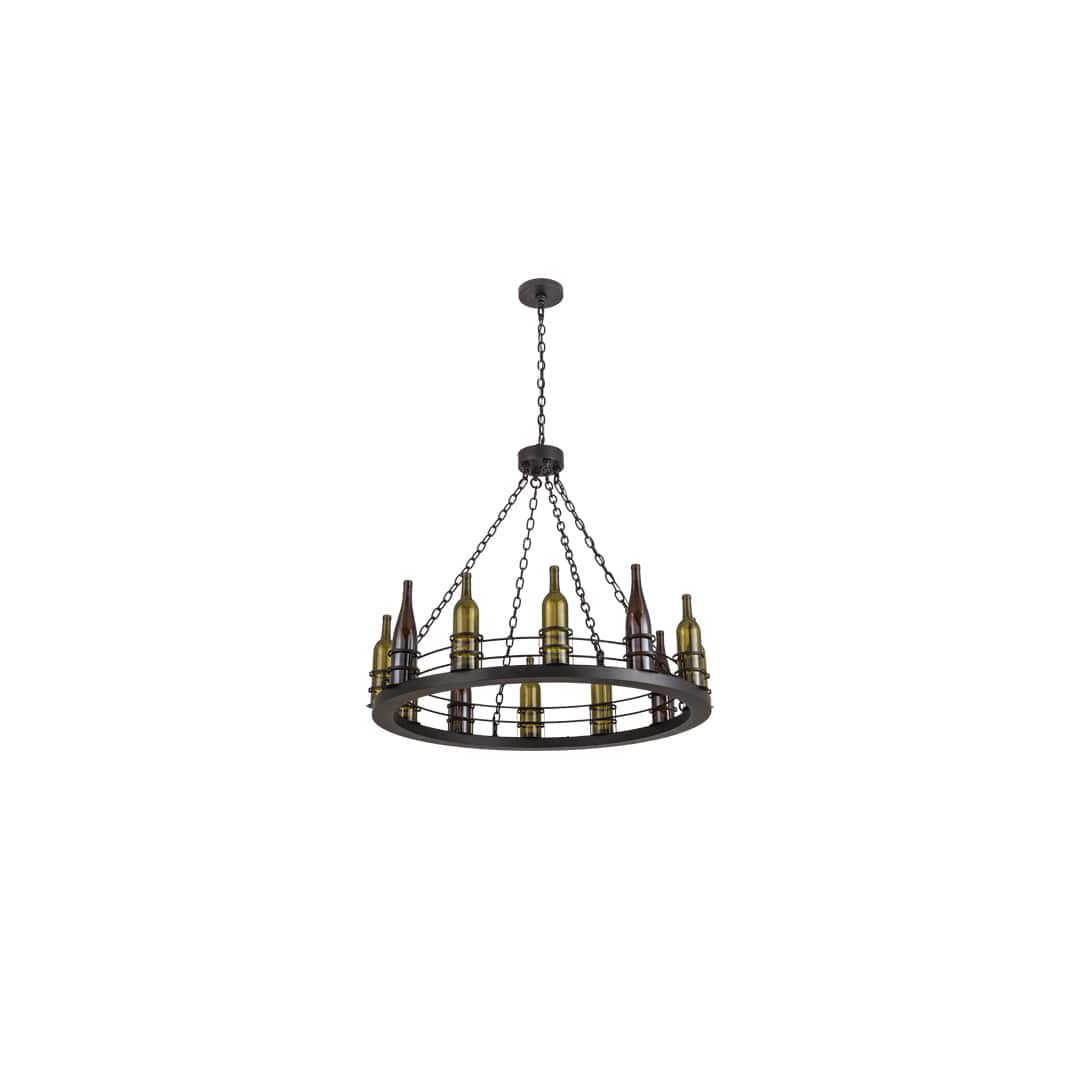 Tuscan Vineyard 12 Light 42" Wide Ring Chandelier