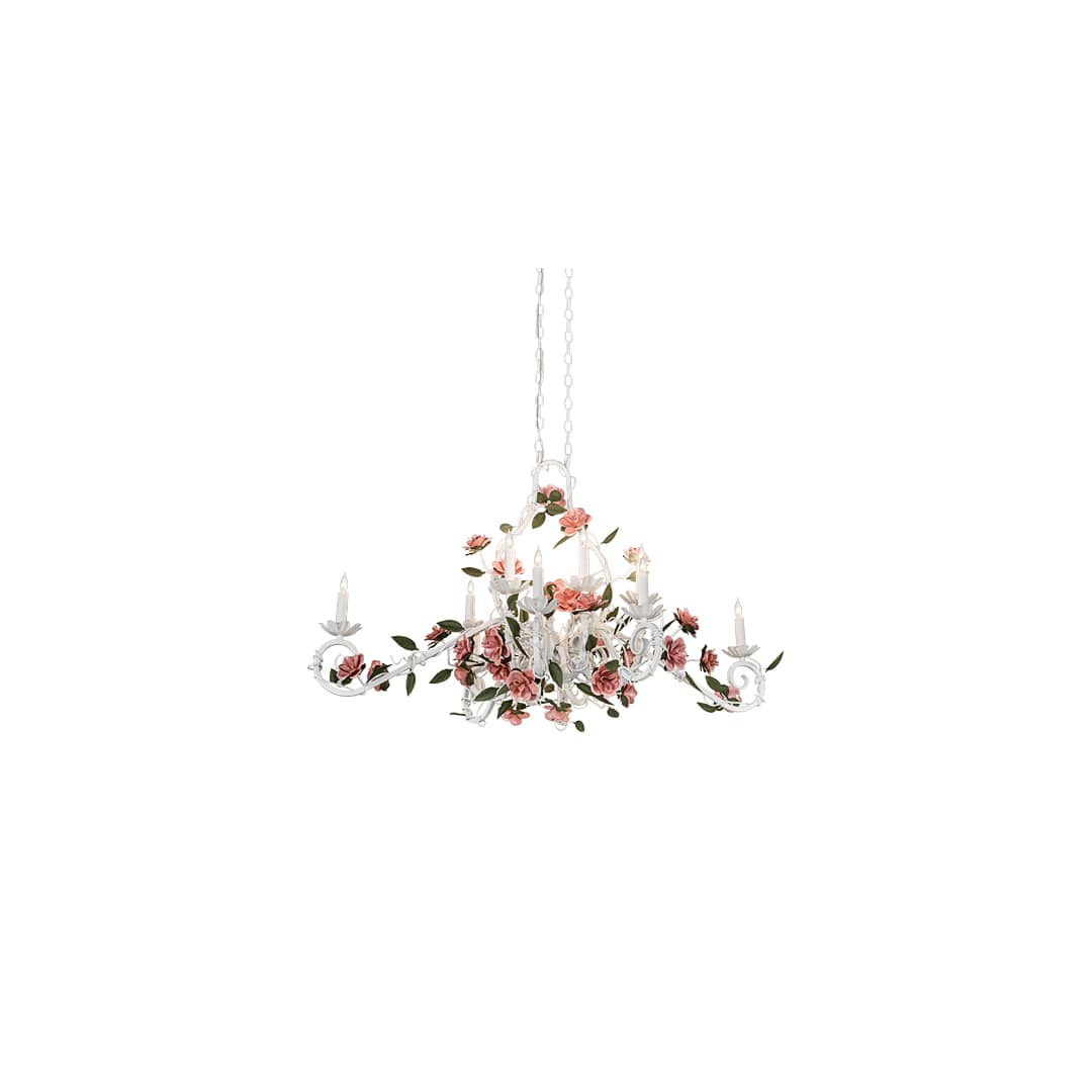 Symphony Rose Basket 12 Light 30" Wide Candle Style Chandelier