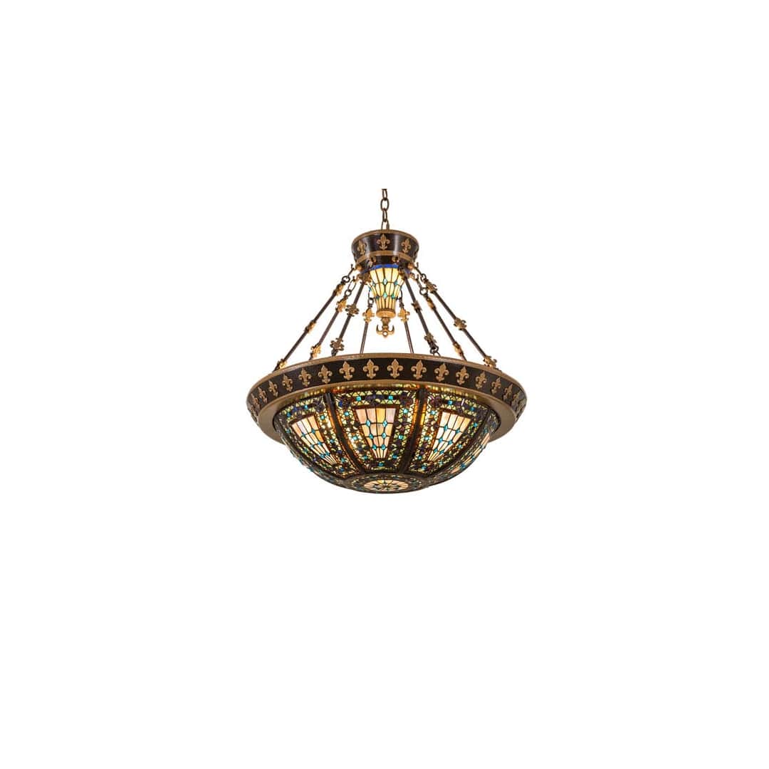 Fleur-de-lis 4 Light 29" Wide Pendant
