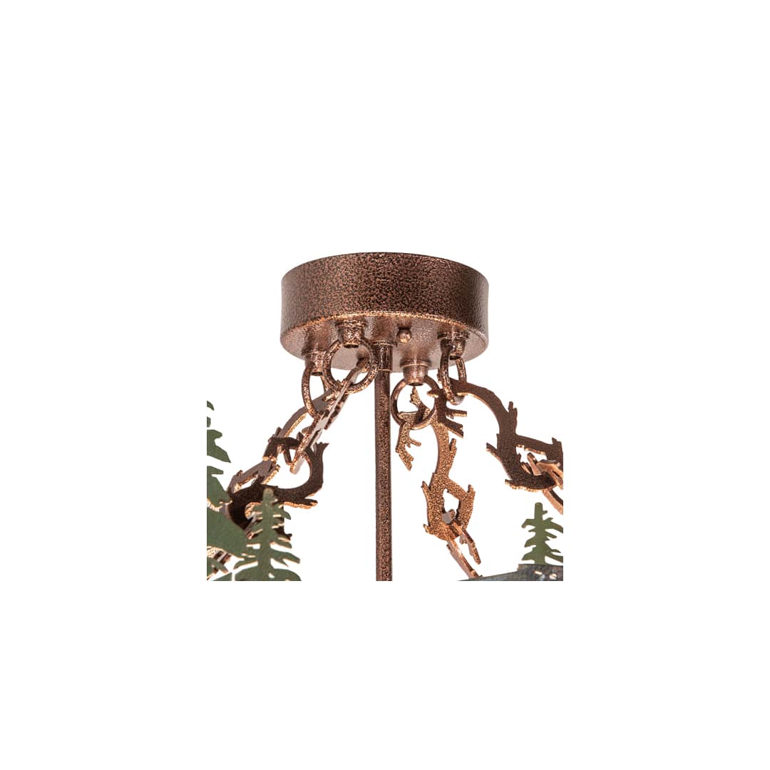 Boulders 4 Light 22" Wide Semi-Flush Drum Ceiling Fixture