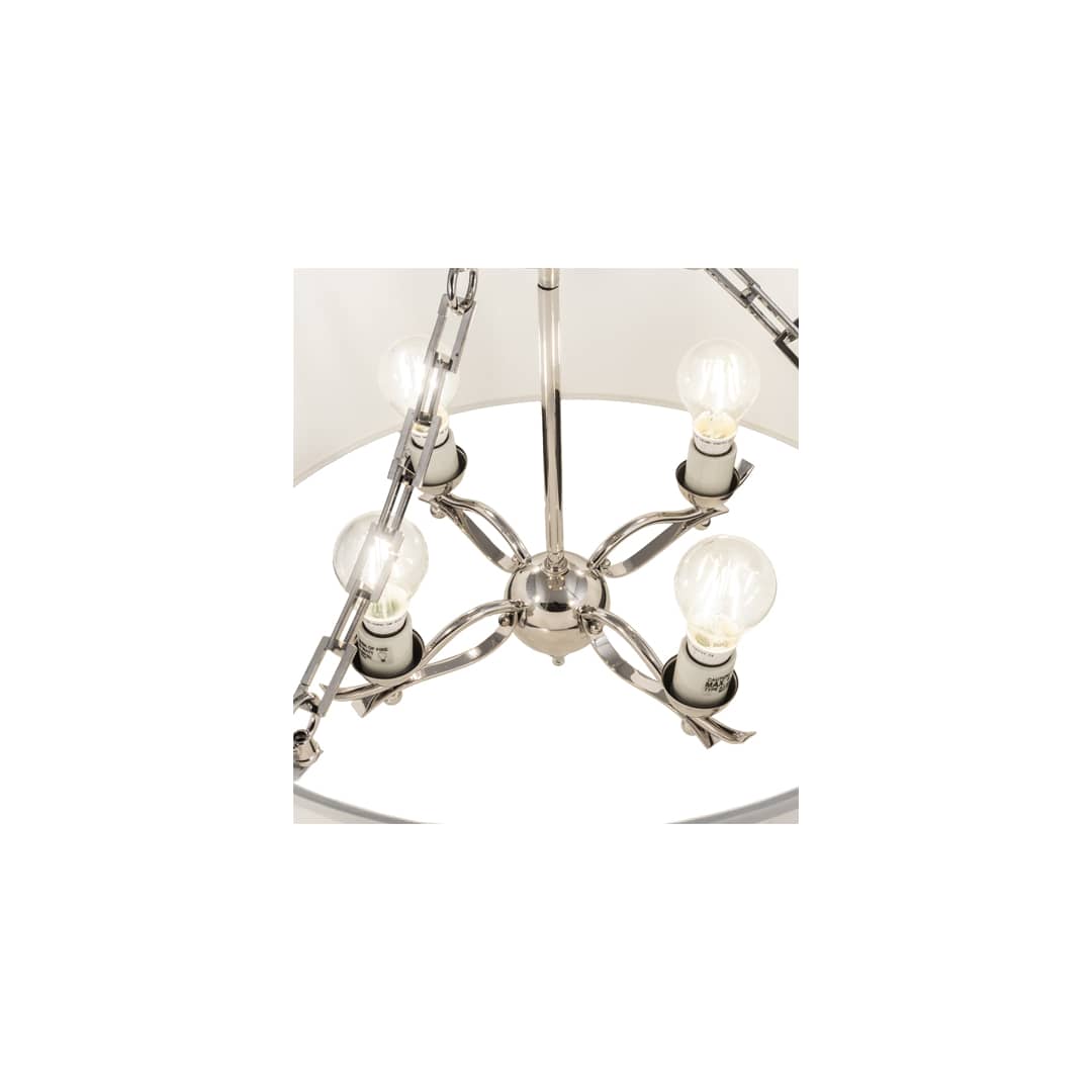 Cilindro 4 Light 24" Wide Semi-Flush Drum Ceiling Fixture - Polished Nickel Finish