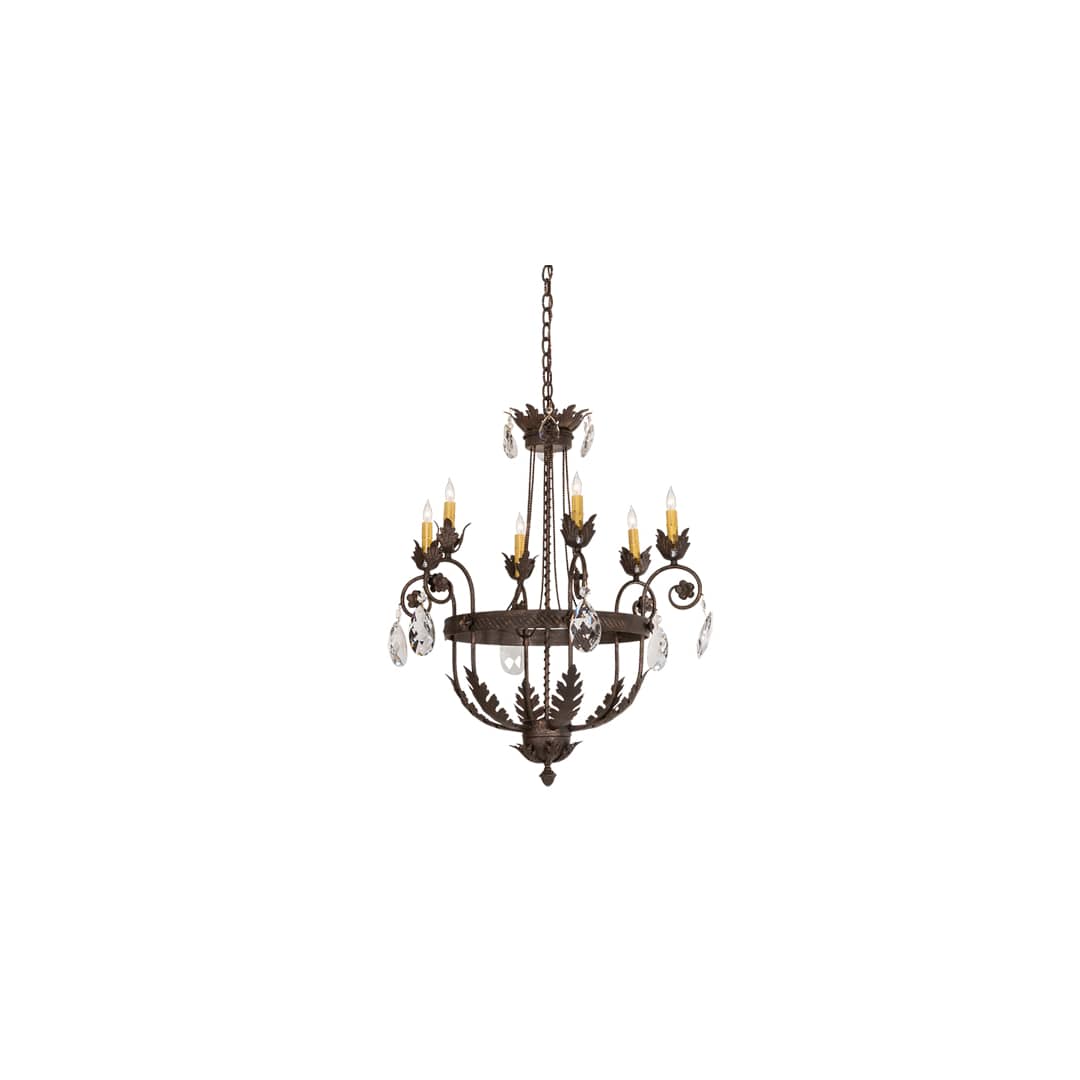 Antonia 6 Light 26" Wide Crystal Candle Style Chandelier