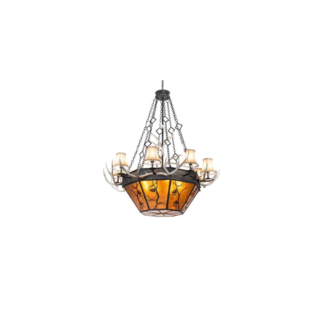 Whispering Pines 16 Light 60" Wide Antler Chandelier