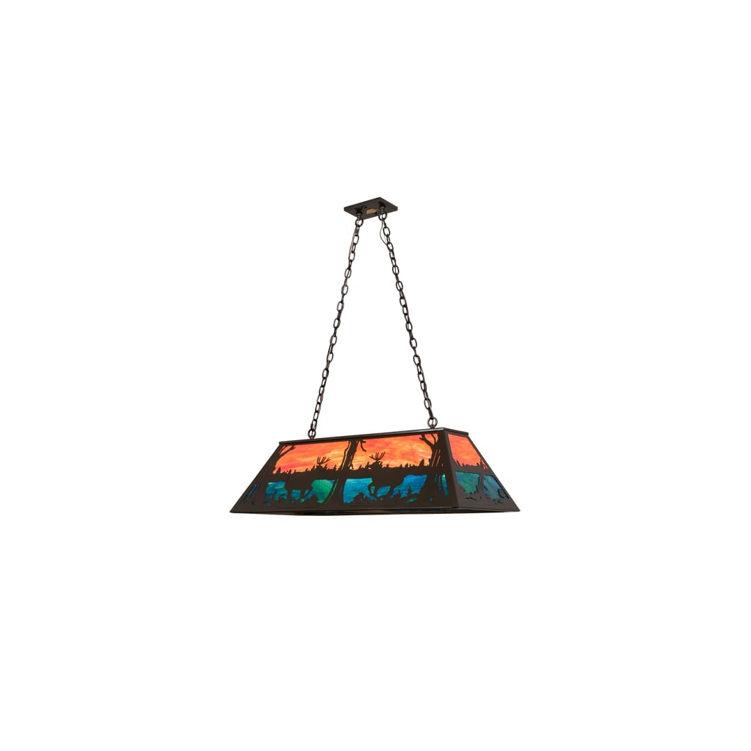 6 Light 40" Wide Billiard Linear Pendant