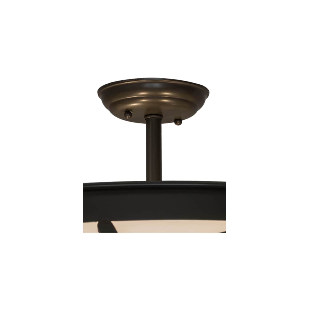 Horseshoe 4 Light 30" Wide Semi-Flush Drum Ceiling Fixture