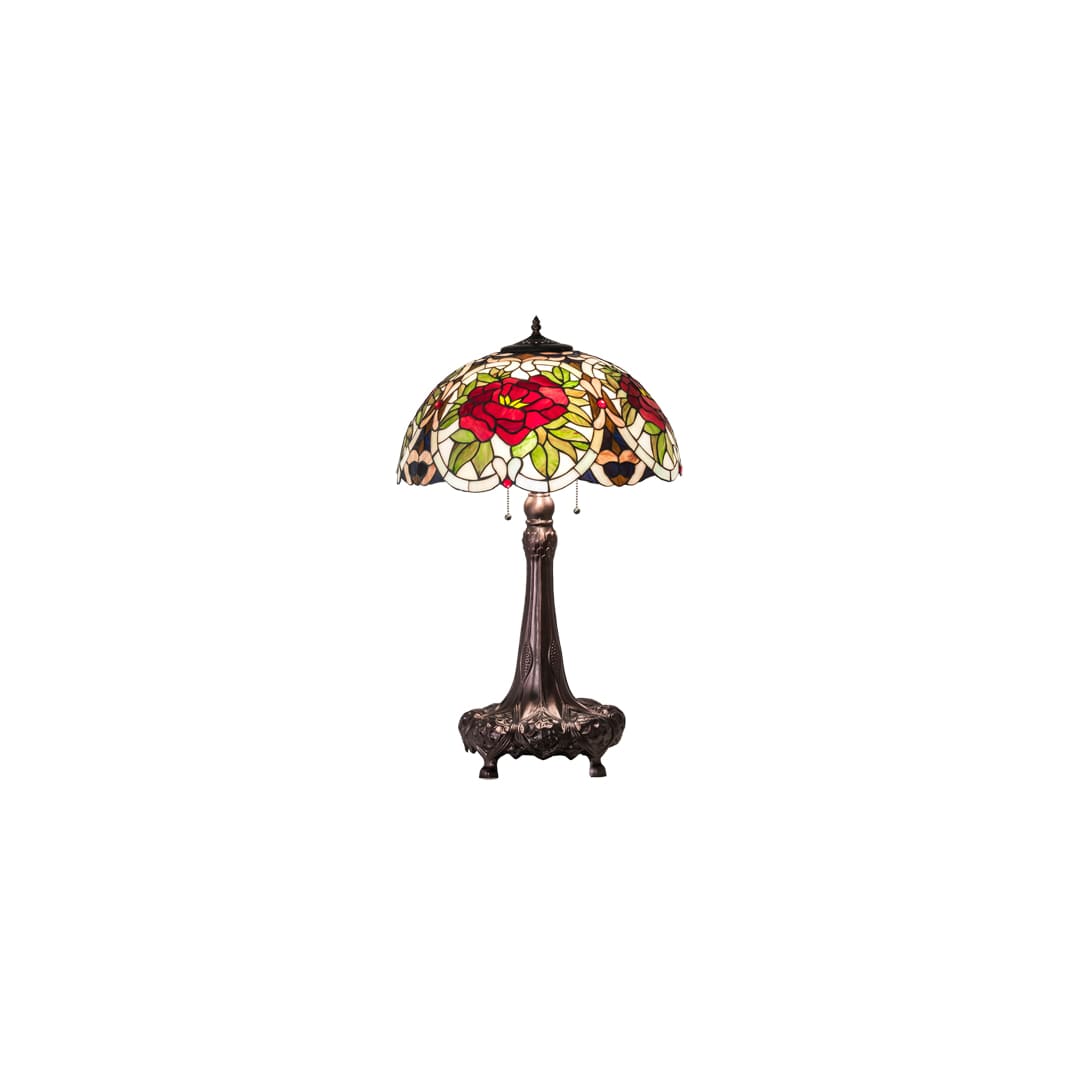 Renaissance Rose 3 Light 31" Tall Buffet Table Lamp