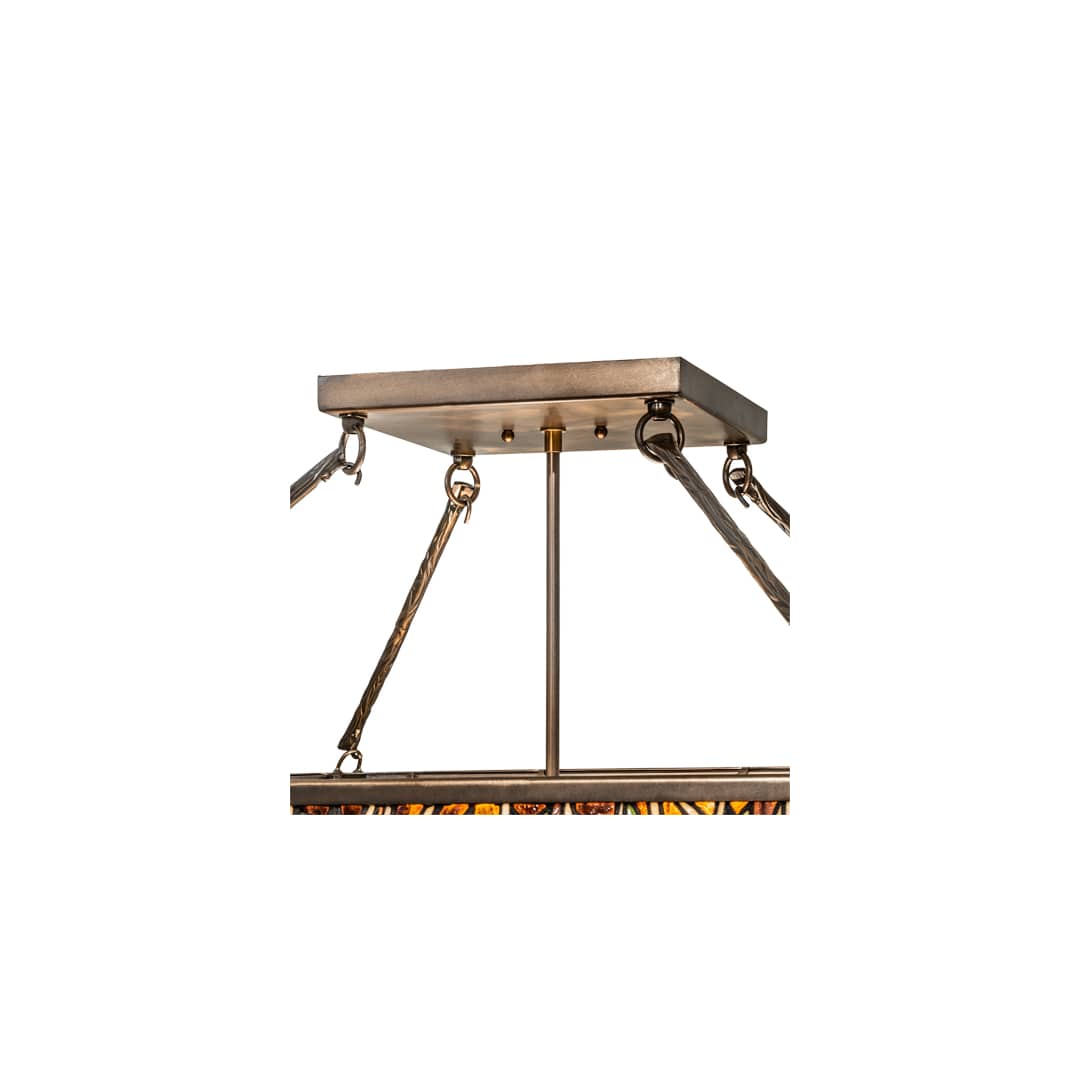 Bamboo 4 Light 33" Wide Semi-Flush Ceiling Fixture