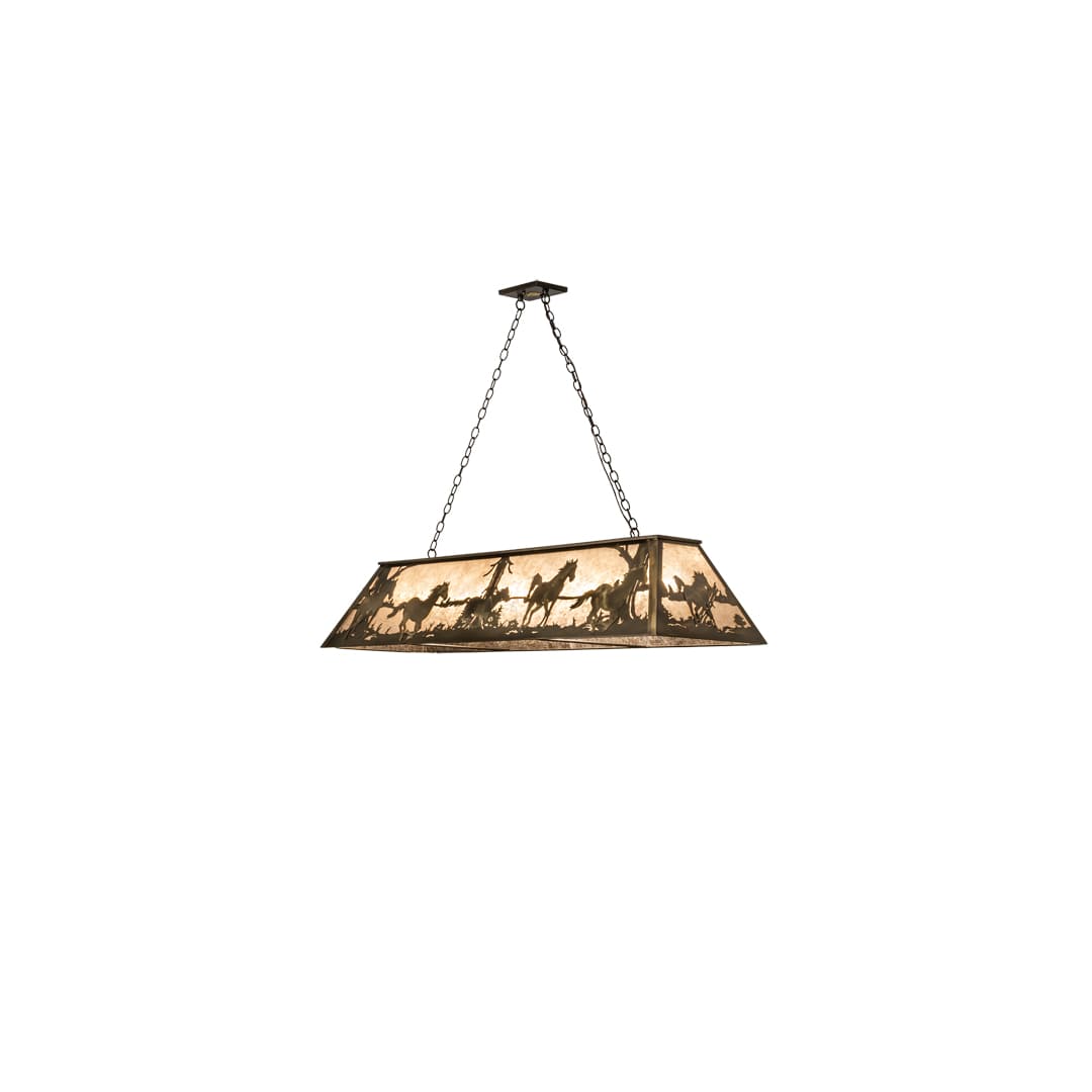 9 Light 60" Wide Billiard Linear Pendant
