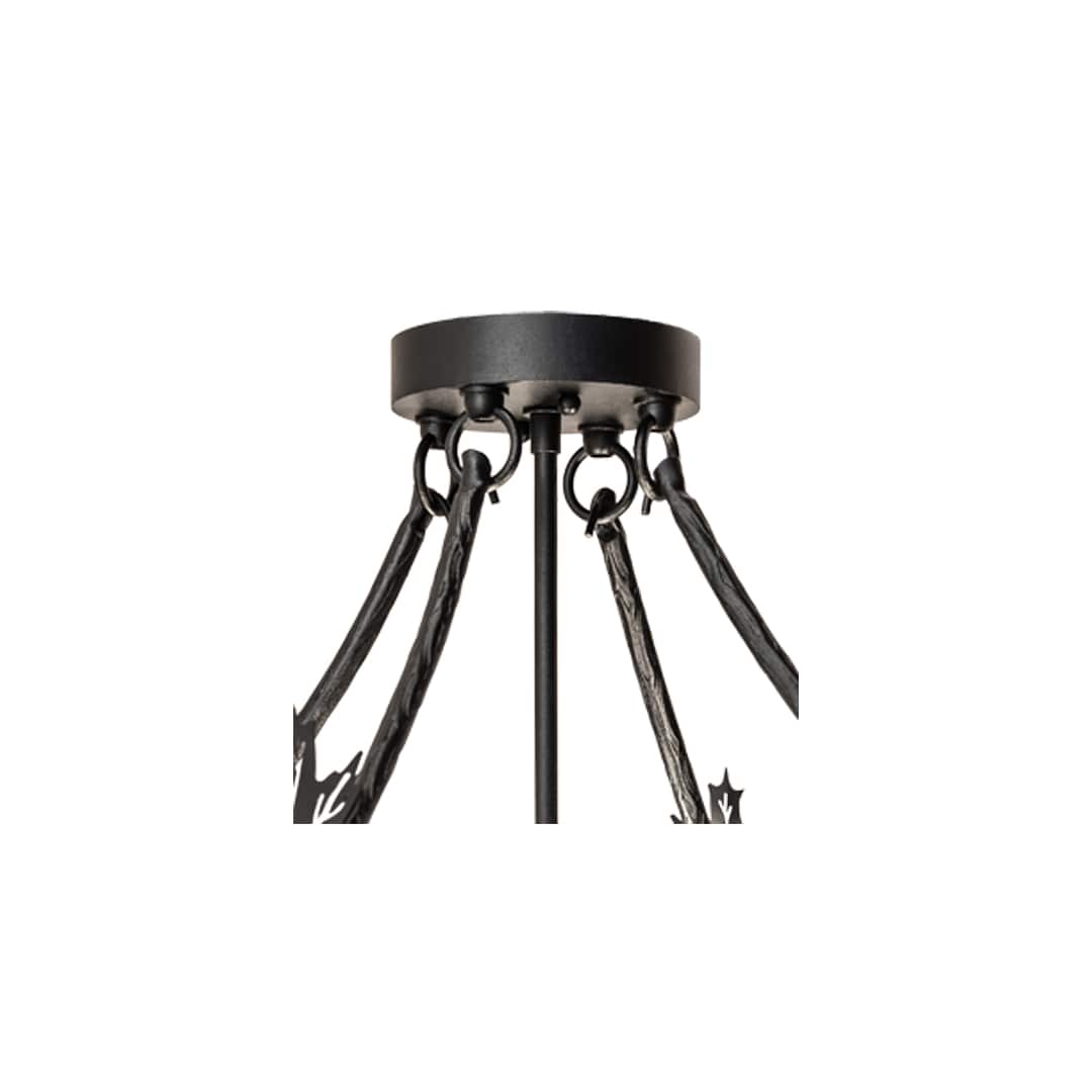 Greenbriar Oak 3 Light 22" Wide Semi-Flush Ceiling Fixture