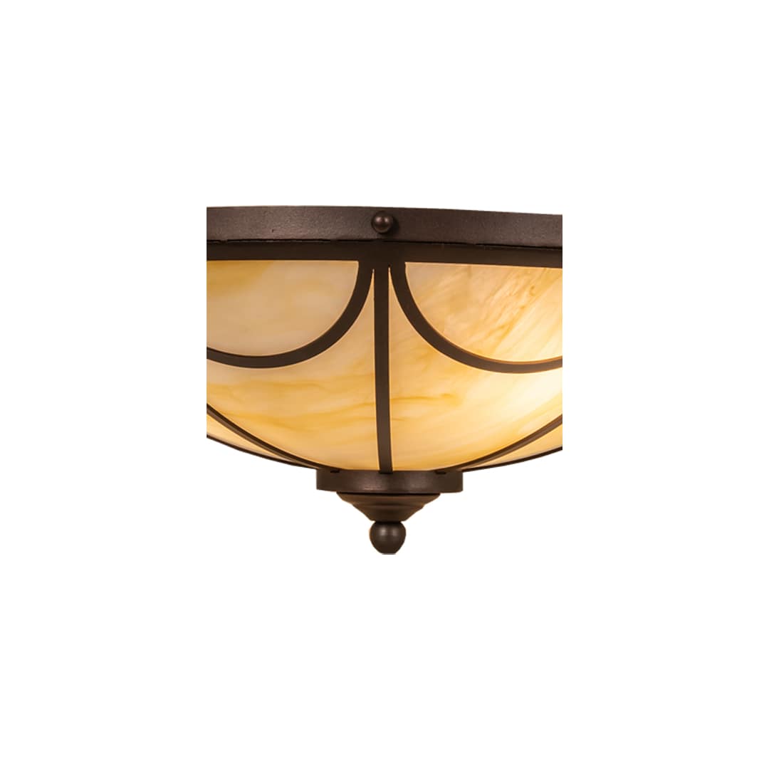 Carousel 3 Light 16" Wide Semi-Flush Bowl Ceiling Fixture