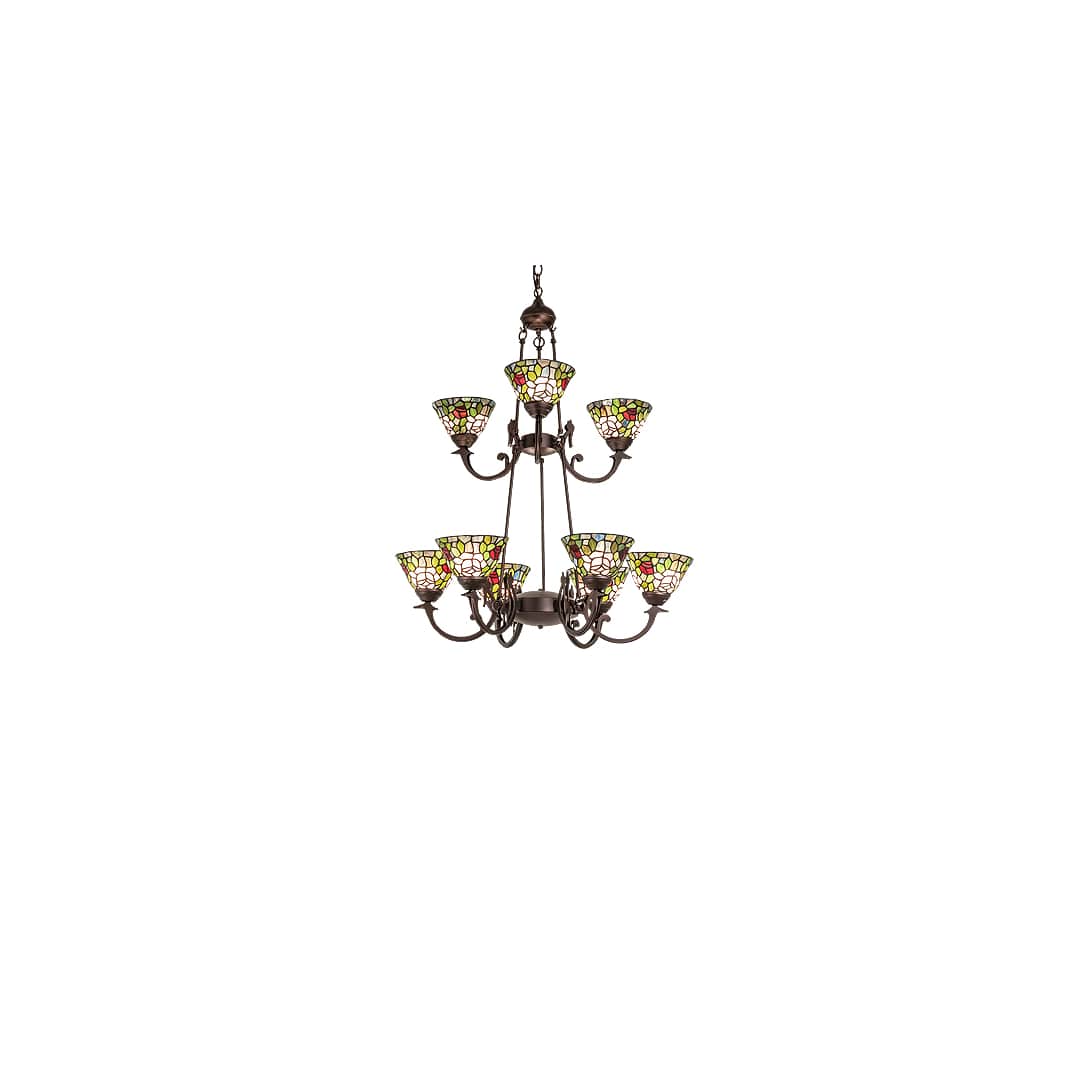 Tiffany Roman 9 Light 32" Wide Chandelier