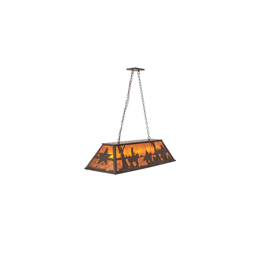 6 Light 48" Wide Billiard Linear Pendant