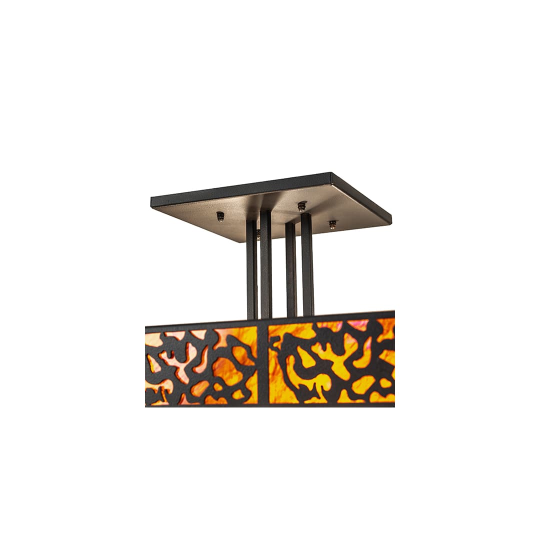 Zuvan 4 Light 43" Wide Semi-Flush Square Ceiling Fixture