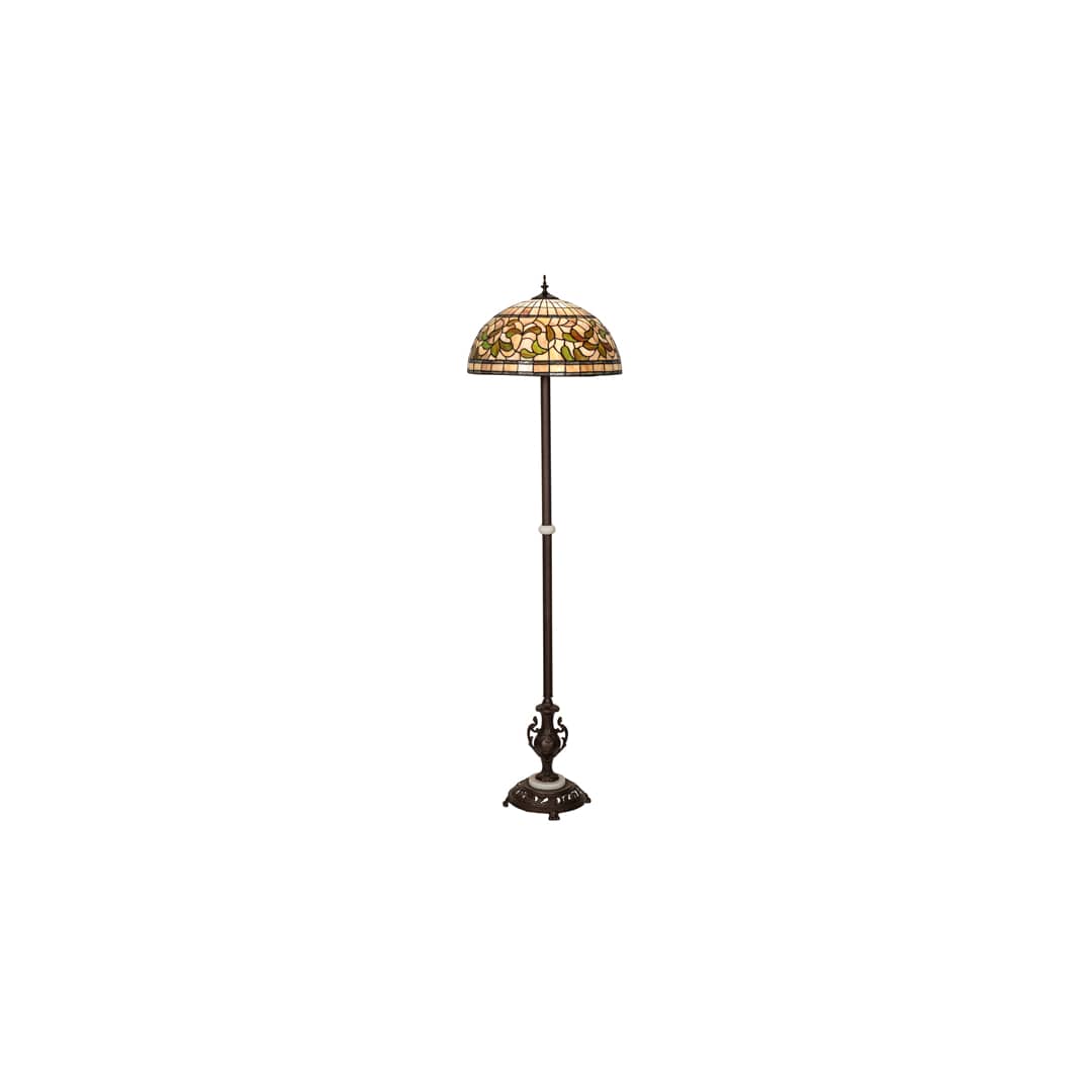 Tiffany Turning Leaf 71" Tall Buffet Floor Lamp