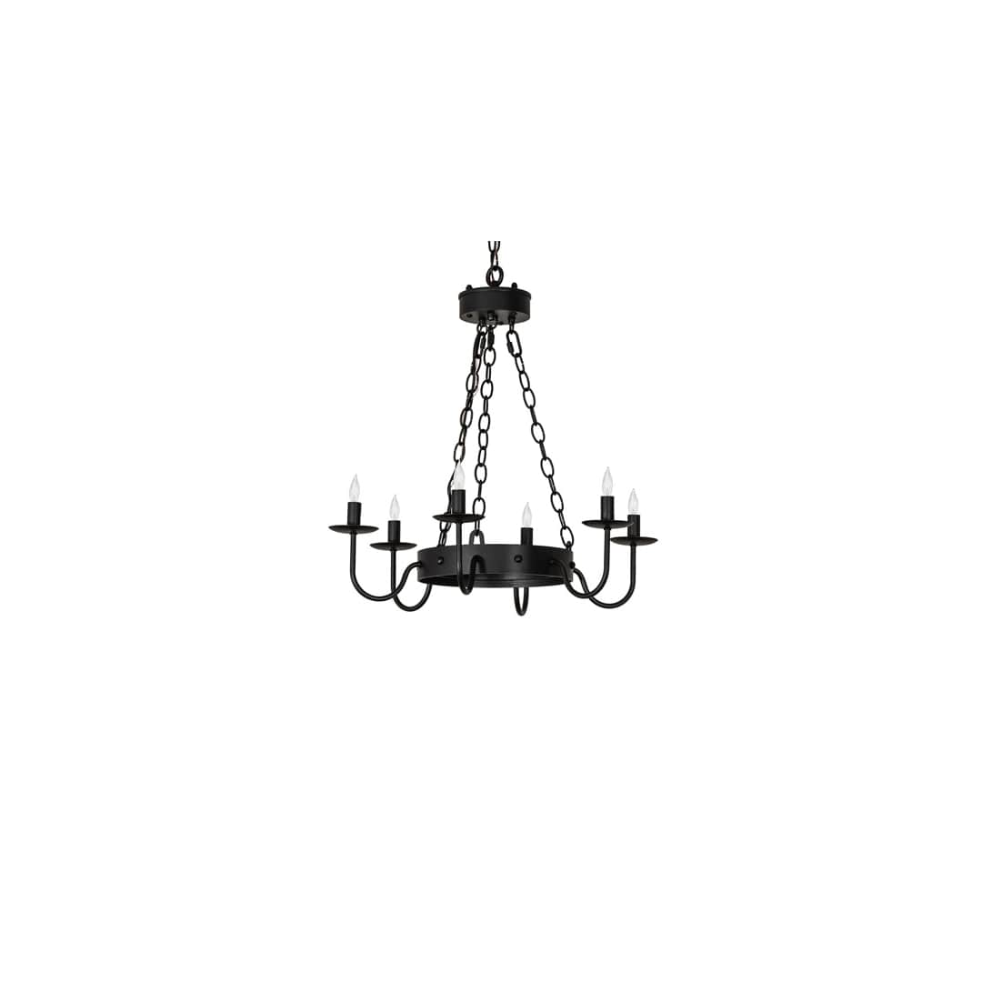 Edinburgh 6 Light 24" Wide Taper Candle Style Chandelier