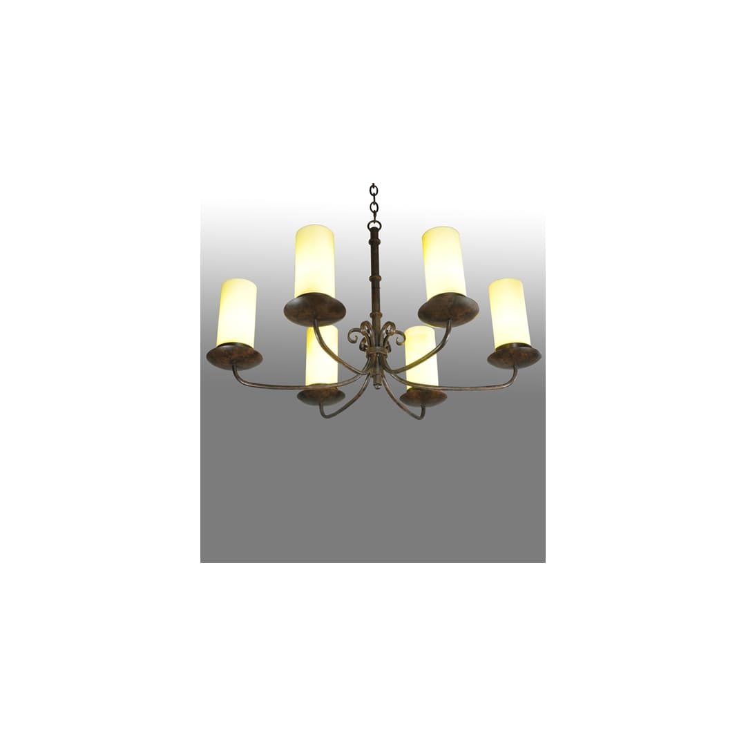 Long Atria 6 Light 28" Wide Chandelier