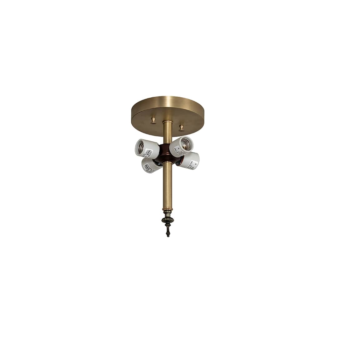 Vincent Honeycomb 4 Light 20" Wide Semi-Flush Bowl Ceiling Fixture - Antique Brass Finish