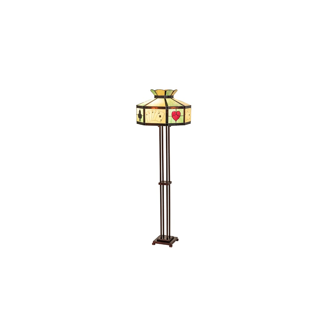 Poker Face 2 Light 64" Tall Buffet Floor Lamp