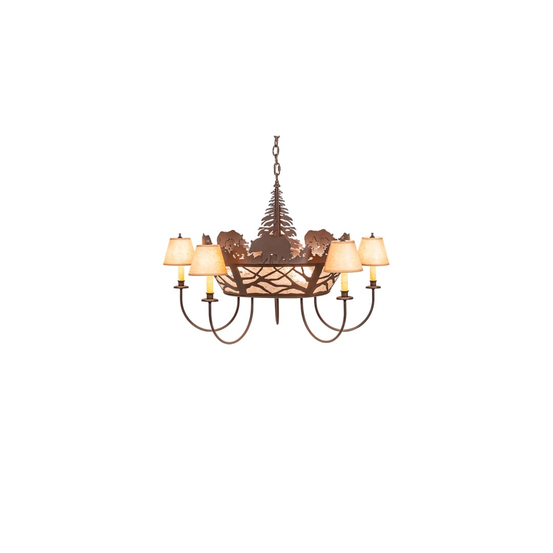 Black Bear 6 Light 38" Wide Chandelier