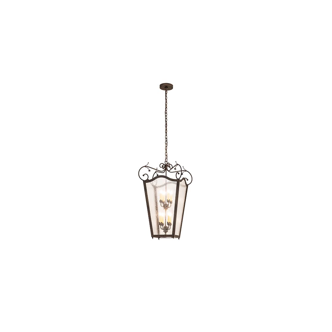 8 Light 29" Wide Taper Candle Pendant