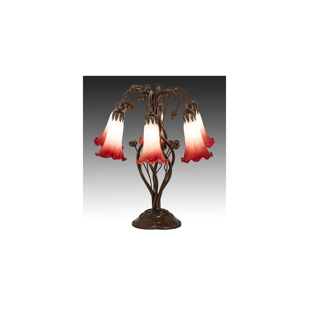 Tiffany Pond Lily 6 Light 19" Tall Buffet Table Lamp
