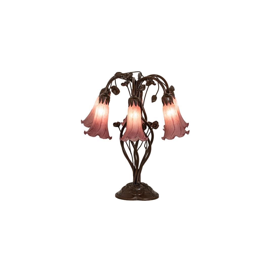 Tiffany Pond Lily 6 Light 19" Tall Buffet Table Lamp