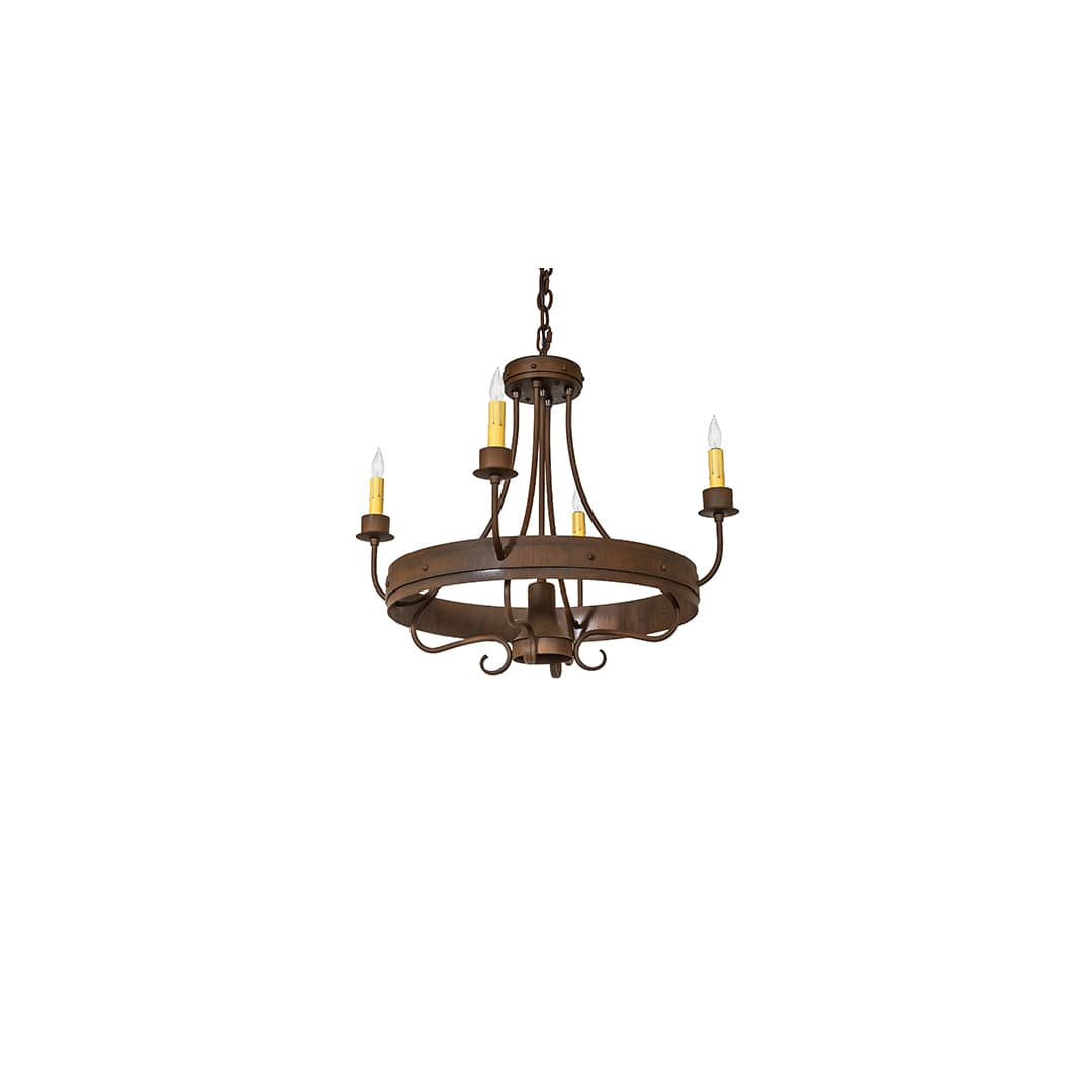 Franciscan 4 Light 25" Wide Taper Candle Style Chandelier