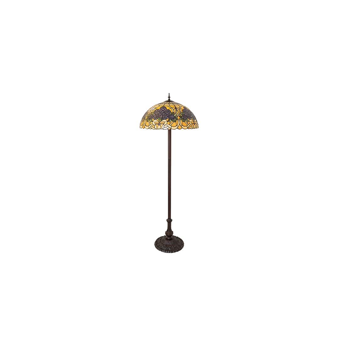 Rose Bouquet 3 Light 62" Tall Buffet Floor Lamp