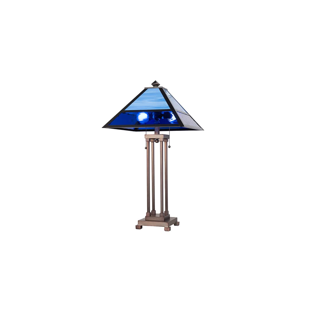 Split Mission 2 Light 28" Tall Buffet Table Lamp