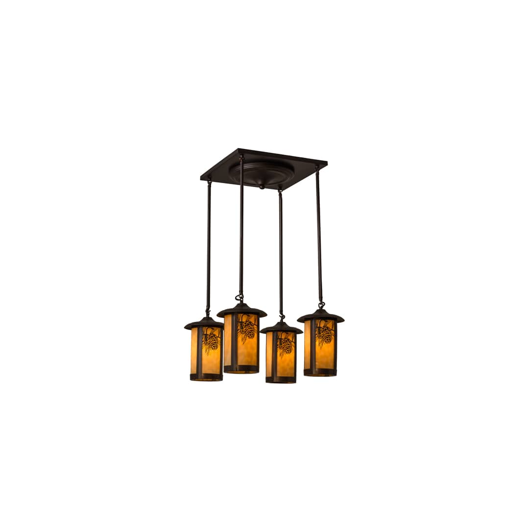 Fulton Winter Pine 4 Light 27" Wide Multi Light Pendant