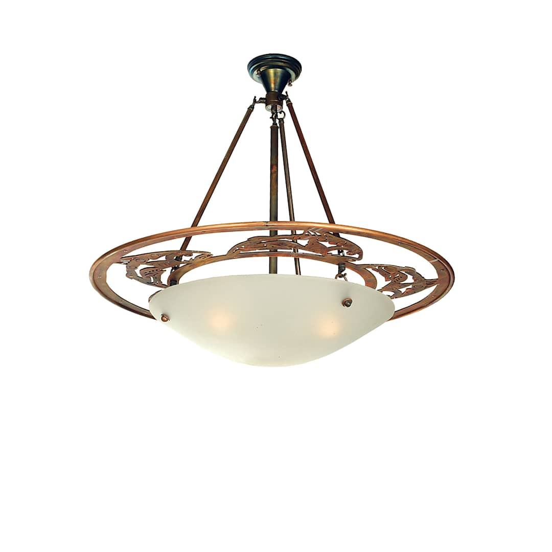 Metro Fusion 3 Light 20-1/2" Wide Semi Flush Ceiling Fixture with White Glass Shade